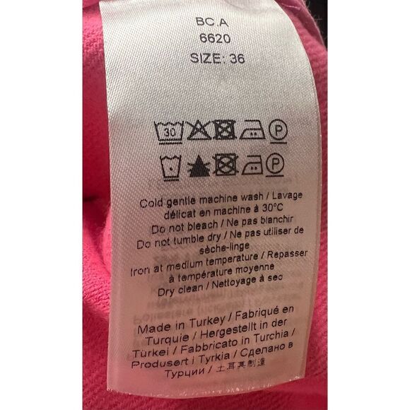 Ganni Stretch Suiting A-Line Minidress in Shocking Pink NWT Size 36 - Picture 10 of 10